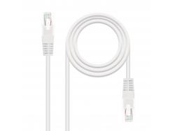 Nanocable Cable de Red Latiguillo RJ45 Cat.6 UTP AWG24 0.50m - Color Blanco