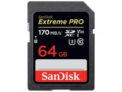 Sandisk Extreme Pro Tarjeta SDHC 64GB UHS-I V30 Clase 10 170MB/s