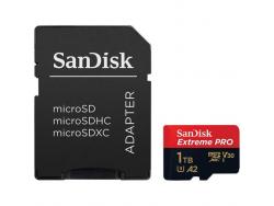 Sandisk Extreme Pro Tarjeta SDXC 1TB U3 V30 A2 Clase 10 170MB/s + Adaptador SD