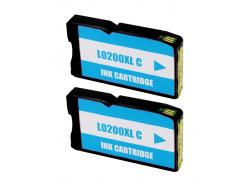 Lexmark 200XL Cyan Pack 2 Cartuchos de Tinta Genericos - Reemplaza 14L0198