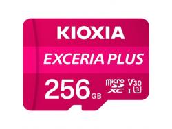 Kioxia Exceria Plus Tarjeta Micro SDXC 256GB UHS-I U3 V30 A1 Clase 10 con Adaptador