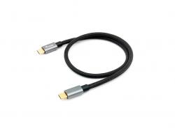 Equip Cable USB-C 3.2 Macho a USB-C Macho 0.50m - Carga Rapida - Carcasa Metalica - Cable Trenzado