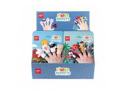 Apli Finger Puppets Expositor de 12 Packs de Marionetas para Dedos - Dos Diseños Disponibles