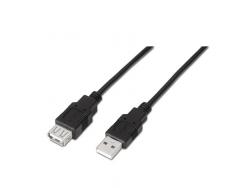 Aisens Cable Extension USB 2.0 - Tipo A Macho a Tipo A Hembra - 1.0m - Color Negro
