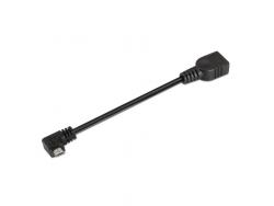 Aisens Cable USB 2.0 OTG Acodado - Tipo Micro B Macho-A Hembra - 15cm - Color Negro