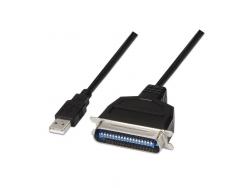 Aisens Conversor USB Impresora - Tipo A Macho a CN36(IEEE1284)/M - 1.5m - Color Negro