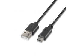Aisens Cable USB Tipo C a USB A 2.0 - Carga Rapida - 1.0m - Color Negro