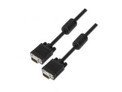 Aisens Cable SVGA con Ferrita - HDB15/Macho-HDB15/Macho - 10m - Color Negro