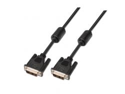 Aisens Cable DVI Single Link 18+1 con Ferrita - DVI-D Macho a DVI-D Macho - 5.0m - (1920x1200) - Color Negro