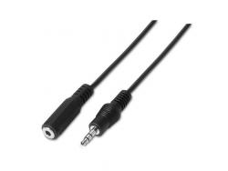 Aisens Cable Audio Estereo - JACK 3.5/M-JACK 3.5/H - 1.5m - Color Negro