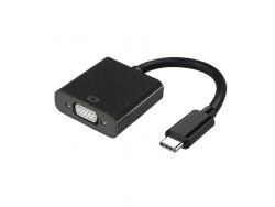Aisens Conversor USB-C a VGA - USB-C/M-HDB15/H - 15cm - Color Negro