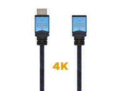 Aisens Cable HDMI V2.0 Prolongador Premium Alta Velocidad / HEC 4K@60Hz 18Gbps - A/M-A/H - 1.0M - Color Negro