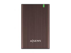 Aisens Caja Externa 2.5″ para Discos Duros 9.5mm SATA I, II y III a USB 3.0/USB 3.1 GEN1 - Color Marrón