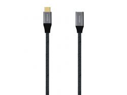 Aisens Cable USB 3.2 GEN2x2 Aluminio 20GBPS 5A 100W - TIPOUSB-C/M-USB-C/H - 1.0M - Color Gris