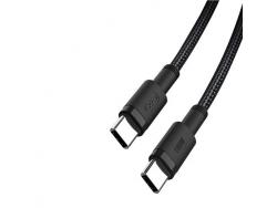 XO Cable Trenzado USB-C Macho a USB-C Macho 100W - Carga + Transmision de Datos Alta Velocidad - Longitud 1.50m