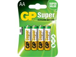 GP Pack de 4 Pilas Super Alcalinas LR06 AA 1.5V