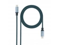 Nanocable Cable USB 3.1 Gen2 5A USB-C/M-USB-C/M 1m - Color Negro