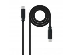 Nanocable Cable USB 3.1 Gen2 5A USB-C/M-USB-C/M 2m - Color Negro
