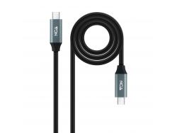 Nanocable Cable USB 3.2 Gen2X2 100W 4K/60Hz USB-C M/M 0.5m - Color Negro