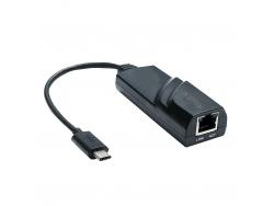 Approx Adaptador USB-C a RJ-45 - Transferencia hasta 1000Mbps - Cable de 19cm