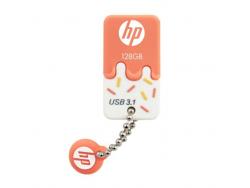HP X778W Memoria USB 3.1 128GB - Diseño Helado Naranja y Blanco (Pendrive)
