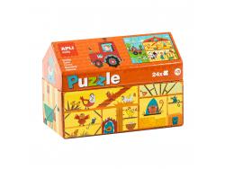 Apli Kids Puzle Granja - 24 Piezas de 7x7cm - Diseño Infantil y Colorido - Piezas Resistentes y Seguras - Desarrolla Habilidades y Capacidades - Colorido