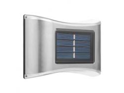Elbat Aplique Solar LED 150lm - Panel Solar Integrado 2V, 120mAh - Bateria 1.2V, 600mAh - Carcasa Acero Inoxidable