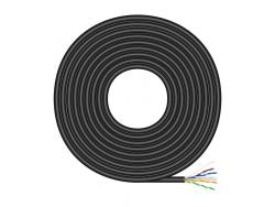 Aisens Cable de Red Exterior Impermeable RJ45 Cat.6 Utp Rigido Cca Awg23 - 100m - Color Negro