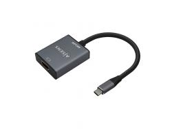 Aisens Conversor Aluminio USB-C a HDMI 4K@30Hz - USB-C/M-HDMI/H - 15cm - Color Gris