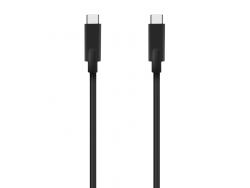 Aisens Cable USB 3.2 GEN2 10GBPS 4K@60Hz 5A 100W E-Marker - Tipo USB-C/M-USB-C/M - 3.0m - Color Negro