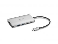 Kensington UH1400P Hub USB-C 3x USB 3.2, 1x USB-C hasta 85W , 1x HDMI 2.0, Lector SD, Lector MicroSD - Color Plata