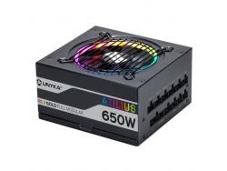 Unykach Atilius RGB Black 650W Fuente de Alimentacion 650W ATX 2.31 - Iluminacion RGB - Full Modular - PFC Activo - Ventilador 120mm