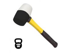 Blim Mazo para Trabajos Delicados - Peso 450 G - Cabeza de Caucho - Mango de Fibra - Color Blanco y Negro