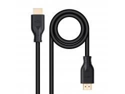 Nanocable Cable HDMI V2.0 4K@60Hz 18Gbps CCS 0.5m - Color Negro