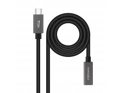Nanocable Cable USB 3.2 Gen2x2 60W 4K/60Hz USB-C M/H - 0.5m - Color Negro