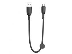 XO Cable NB247 Carga Rapida USB - Micro USB - 6A - 25cm con Clip - Color Negro