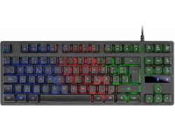 Mars Gaming Teclado Gaming MK02 H-MECH Compacto - Iluminacion Rainbow FRGB - Anti-ghosting - Español - Color Negro