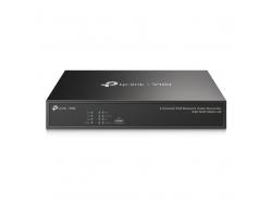 TP-Link VIGI NVR1004H-4P Grabador de Video en Red PoE+ de 4 Canales - Video H.265+ - Grabacion Continua 24/7 - Audio bidireccional