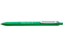 Pentel iZee Boligrafo de Bola Retractil - Punta 0.7mm - Trazo 0.35mm - Clip de Metal - Color Verde