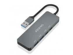 Aisens Hub USB 3.2 GEN2 10G USB-A - USB-A/M-2xUSB-C/H-2xUSB-A/H -  15cm - Color Gris