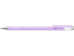 Pentel Hybrid Milky Boligrafo de Bola - Punta Fina 0.8mm - Trazo 0.4mm - Tinta de Gel Opaca - Color Violeta Pastel
