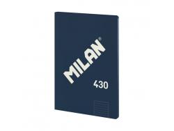 Milan Serie 1918 Libreta Encolada Formato A4 Pautado 7mm - 48 Hojas de 95 gr/m2 - Microperforado - Tapa Blanda - Color Azul Oscuro