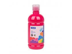Milan Botella de Tempera 500ml - Tapon Dosificador - Secado Rapido - Mezclable - Color Magenta