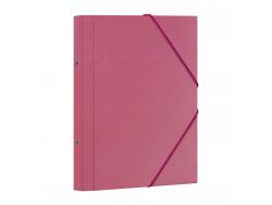 Dohe Carpeta Clasificadora 12 Departamentos - Formato Folio - Carton Plastificado - Cierre con Gomas - Color Rosa