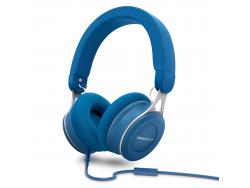 Energy Sistem Auriculares con Microfono - Ultraligeros y con Cable Plano Antienredos - Color Azul