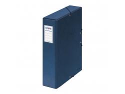 Dohe Caja para Proyectos Lomo 7cm - Carton Forrado con Papel Impreso y Plastificado - Cierre con Gomas - Color Azul