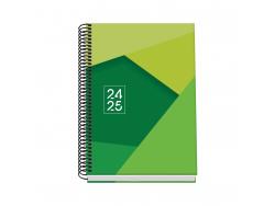 Dohe Tamgram Agenda Escolar Espiral A5 - Semana Vista - Papel 70g/m2 - Cubierta de Carton Plastificado - Color Verde
