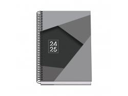 Dohe Tamgram Agenda Escolar Espiral A5 - Semana Vista - Papel 70g/m2 - Cubierta de Carton Plastificado - Color Negro