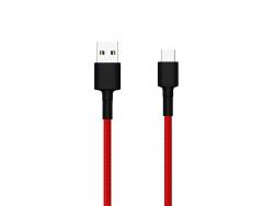 Xiaomi Cable USB-A Macho a USB-C Macho - Longitud 1m - Color Rojo/Negro