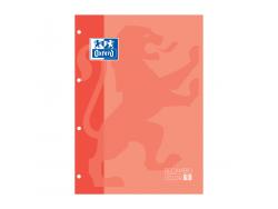 Oxford School Classic Cuaderno de Recambio - Tamaño A4 - Tapa Blanda - Encolado - Cuadricula 5x5 - 80 Hojas - Color Melocoton